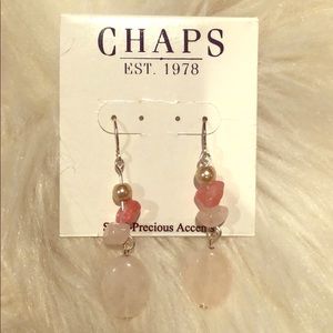 Silver and rose earrings